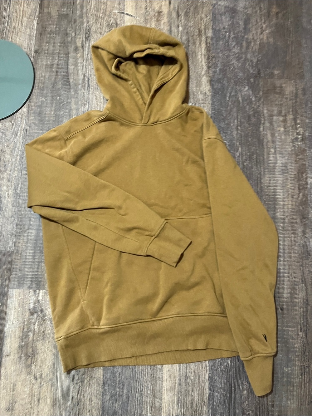 Men's Mustard Hooded Sweatshirt - Casual Pullover